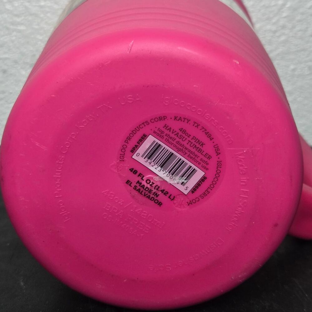 Igloo 48 oz Havasu Pink Double Wall Insulated Tumbler with Handle & Lid